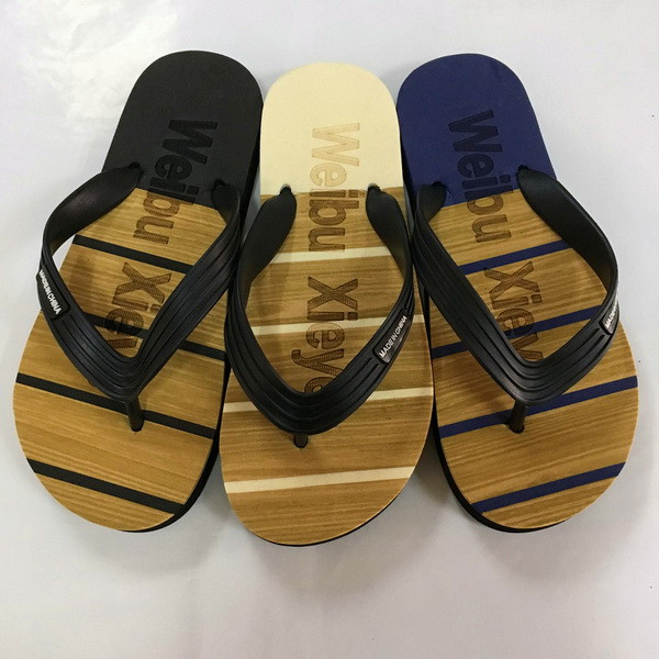 PVC strap sand stripes insole EVA mens thong
